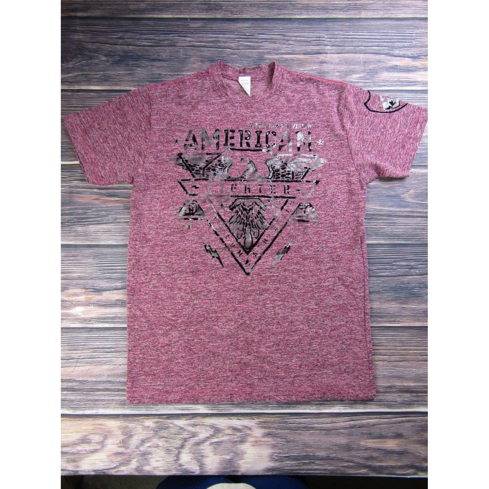 American Fighter Mens Medium‎ Red Training  T Shirt UFC MMA Gym Workout Sports
